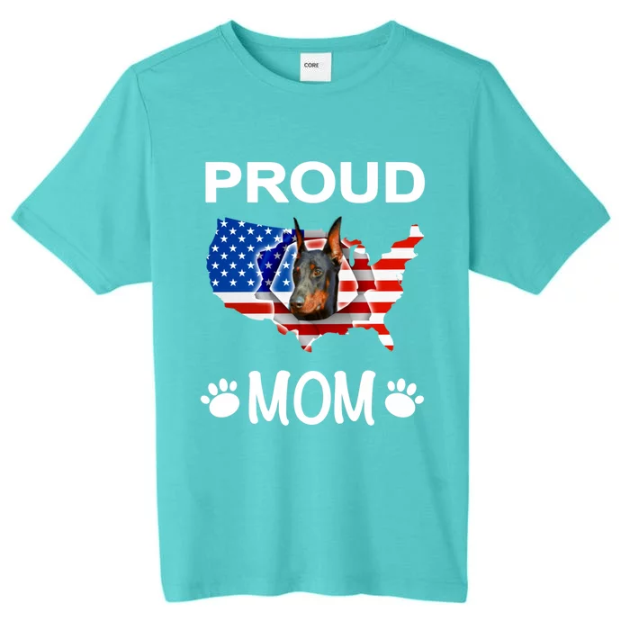 Dober Pinscher Dog Dober Proud Patriot Mom Cute Gift ChromaSoft Performance T-Shirt