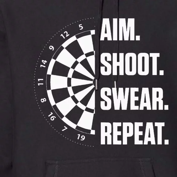 Darts Problems Dartboard Fun Hobby Dart Player Premium Hoodie