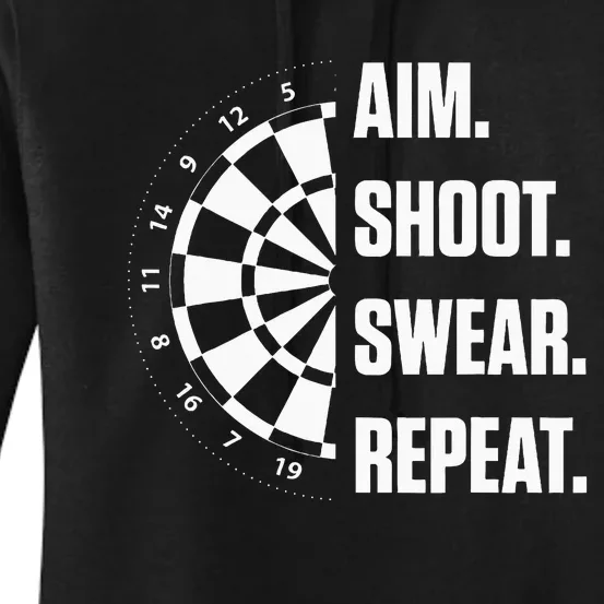 Darts Problems Dartboard Fun Hobby Dart Player Women's Pullover Hoodie