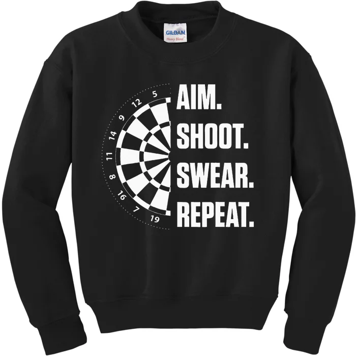 Darts Problems Dartboard Fun Hobby Dart Player Kids Sweatshirt