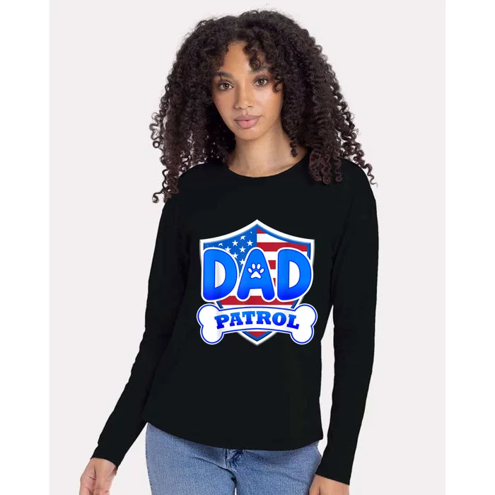 Dad Patrol Dog Womens Cotton Relaxed Long Sleeve T-Shirt