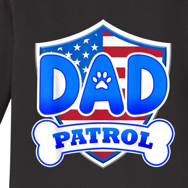 Dad Patrol Dog Baby Long Sleeve Bodysuit