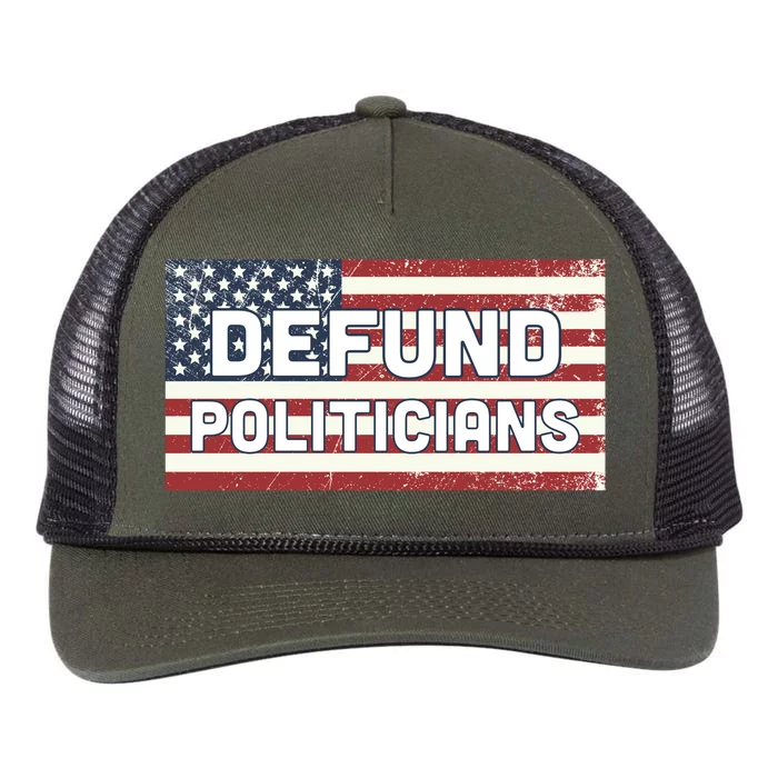 Defund Politicians Retro Rope Trucker Hat Cap