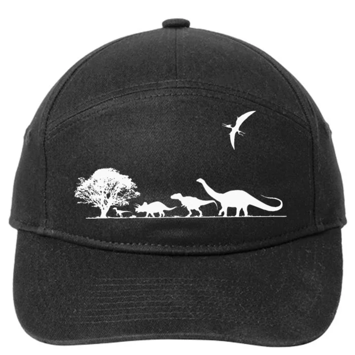 Dinosaurs Prehistoric Dinosaur Kids Or Adults Dino 7-Panel Snapback Hat