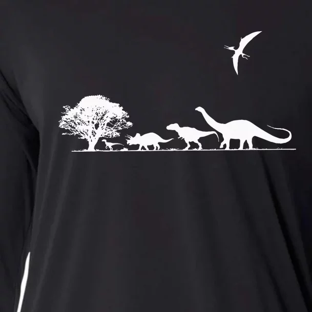 Dinosaurs Prehistoric Dinosaur Kids Or Adults Dino Cooling Performance Long Sleeve Crew