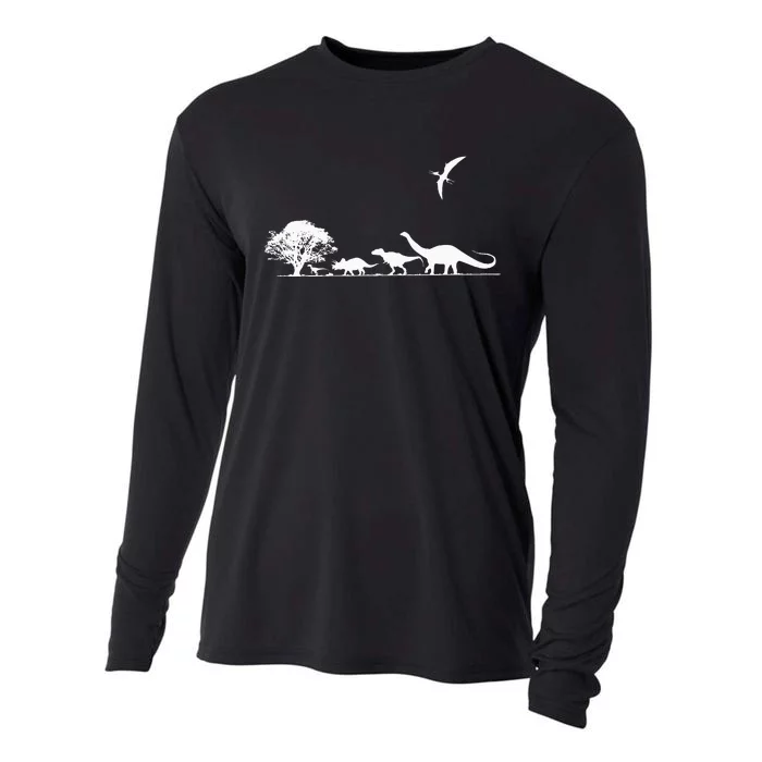 Dinosaurs Prehistoric Dinosaur Kids Or Adults Dino Cooling Performance Long Sleeve Crew