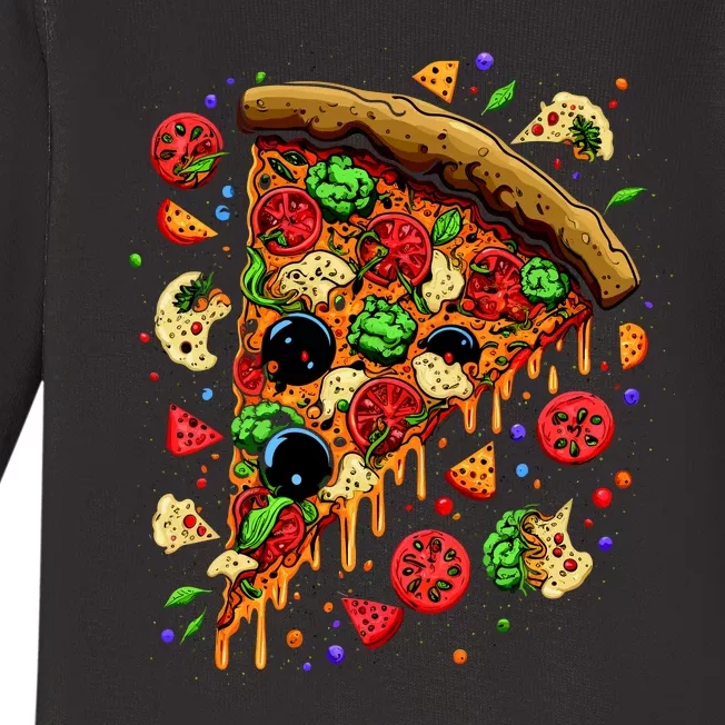 Delicious Pizza Baby Long Sleeve Bodysuit