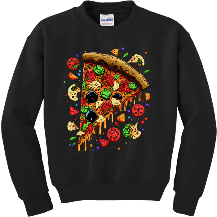 Delicious Pizza Kids Sweatshirt