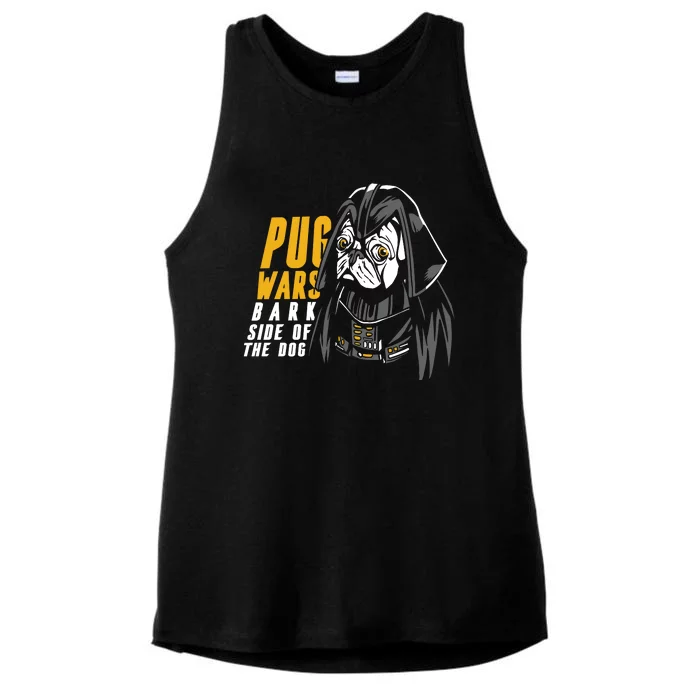 Darth Pug Ladies Tri-Blend Wicking Tank