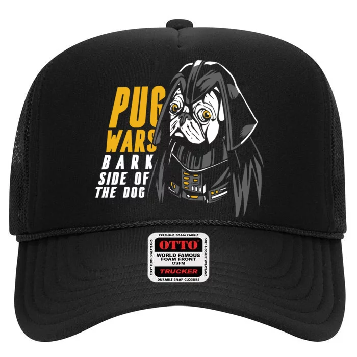 Darth Pug High Crown Mesh Trucker Hat