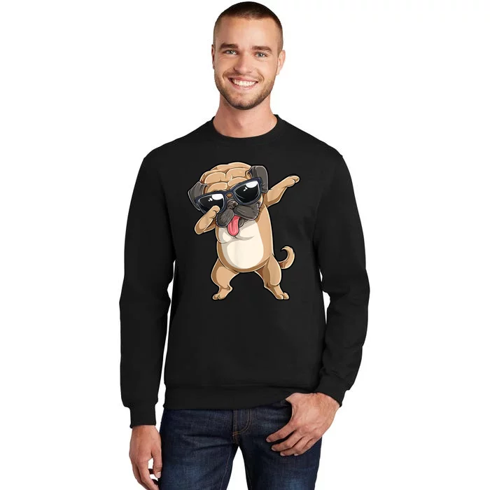 Dabbing Pug Dog Lover Kids Boys Girls Dab Dance Sweatshirt