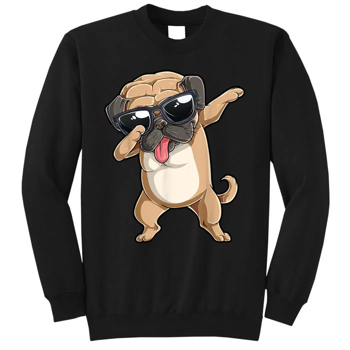 Dabbing Pug Dog Lover Kids Boys Girls Dab Dance Sweatshirt