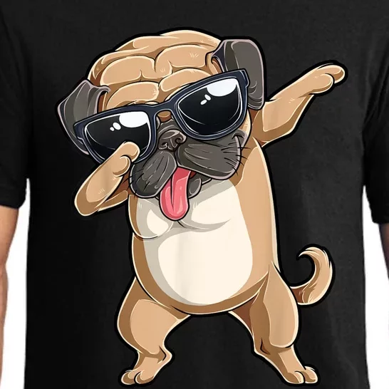 Dabbing Pug Dog Lover Kids Boys Girls Dab Dance Pajama Set