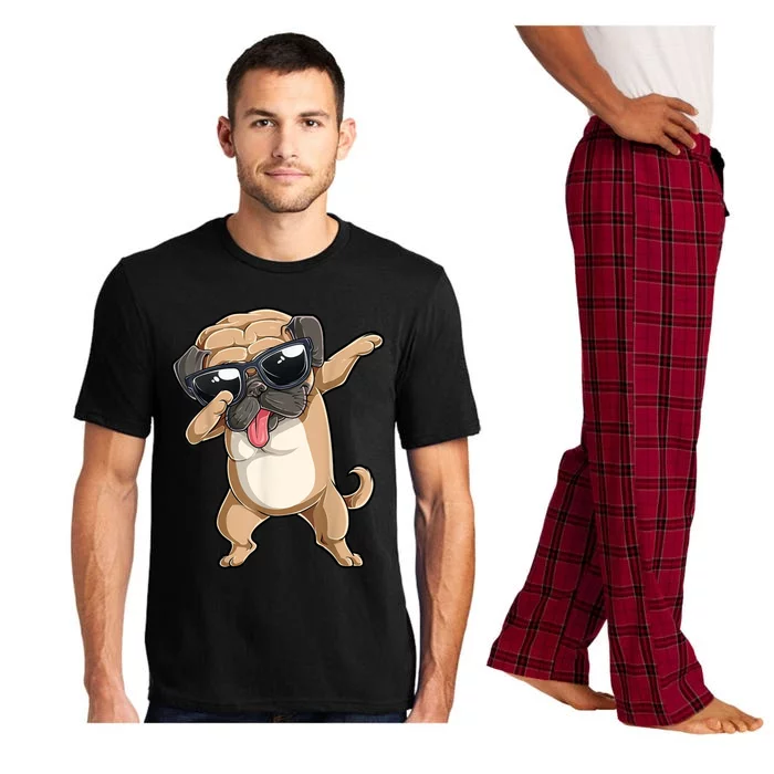 Dabbing Pug Dog Lover Kids Boys Girls Dab Dance Pajama Set