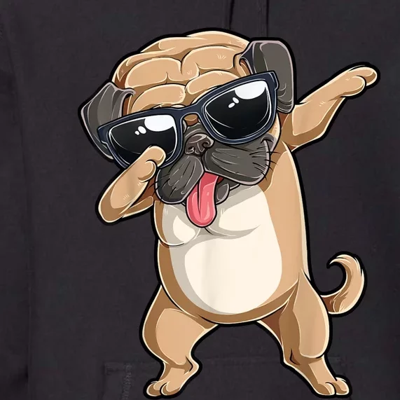 Dabbing Pug Dog Lover Kids Boys Girls Dab Dance Premium Hoodie