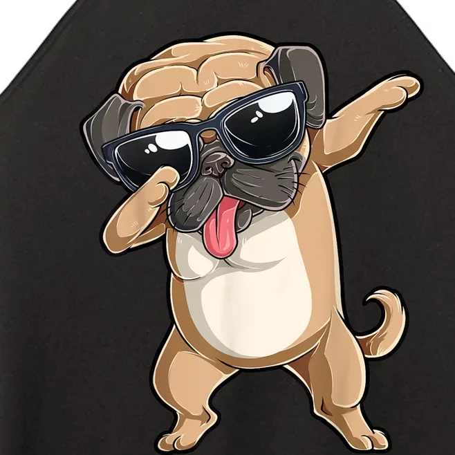 Dabbing Pug Dog Lover Kids Boys Girls Dab Dance Women’s Perfect Tri Rocker Tank