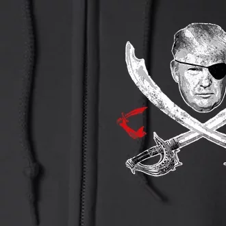 Dread Pirate Donald Trump Pirate Flag 2024 Full Zip Hoodie