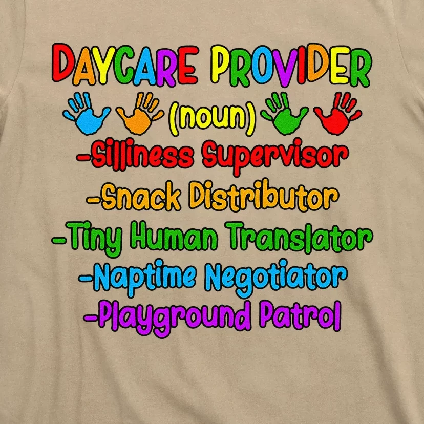 Daycare Provider Definition Daycare Teacher Day T-Shirt