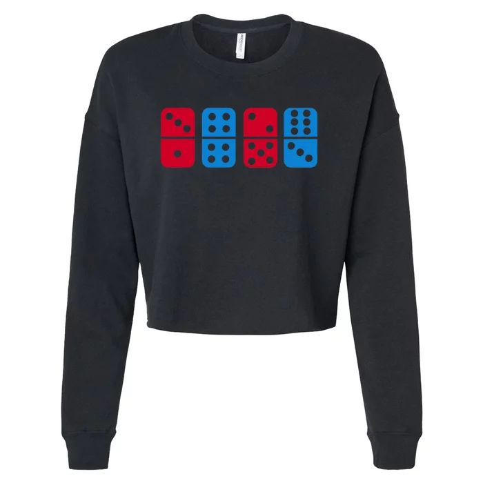 Domino pieces Cropped Pullover Crew