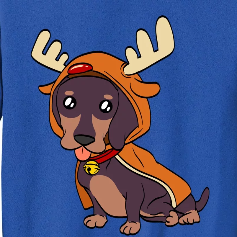 Dachshund Puppy Dressed As Reindeer Dogs Xmas Gift Tall Sweatshirt