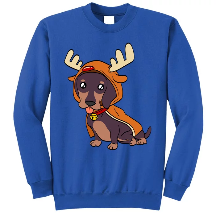 Dachshund Puppy Dressed As Reindeer Dogs Xmas Gift Tall Sweatshirt