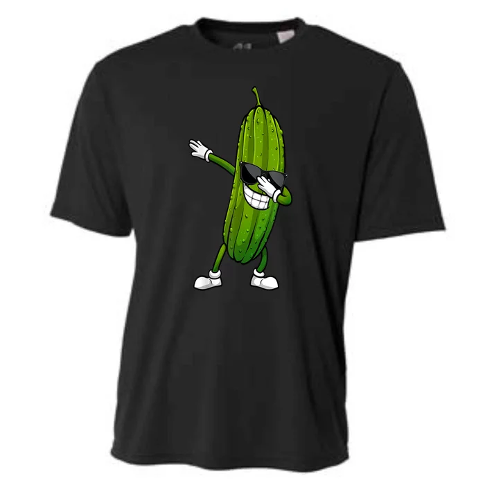 Dill Pickle Dabbing Pickle Glasses Funny Pickle Gift Cooling Performance Crew T-Shirt