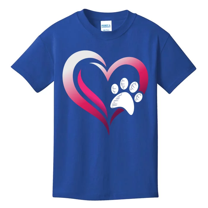 Dog Paw Dog Lovers Funny Gift Dogs Paw Print Paw Print Gift Kids T-Shirt