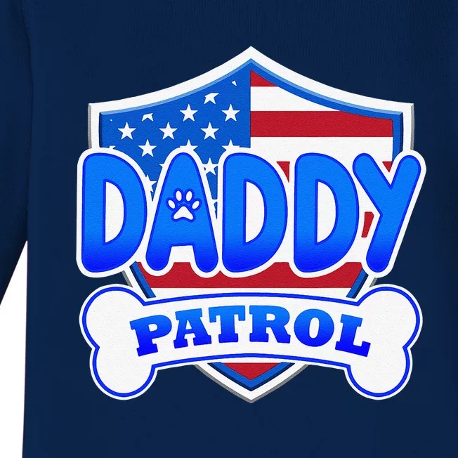 Daddy Patrol Dog Gift Baby Long Sleeve Bodysuit