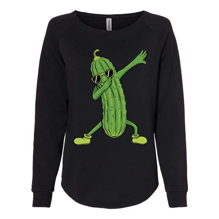 Dabbing Pickle Dancing Cucumber Lover Funny Funny Gift Womens California Wash Sweatshirt