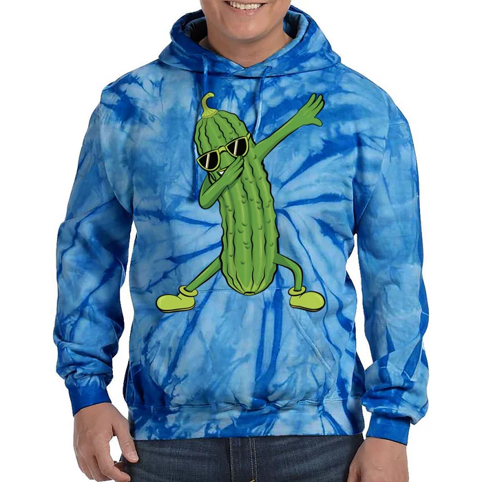 Dabbing Pickle Dancing Cucumber Lover Funny Funny Gift Tie Dye Hoodie