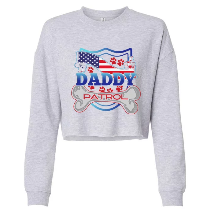 Daddy Patrol Dog Cropped Pullover Crew