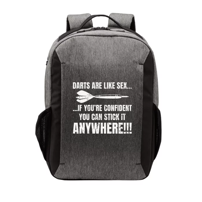 Dart Players Darts Are Like Sex Stick Anywhere Funny Vector Backpack