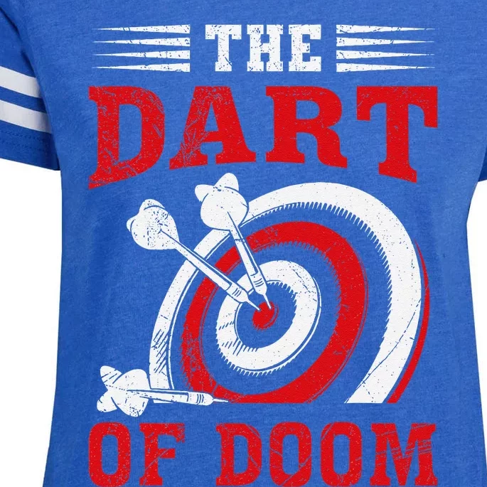 Darts Player Dart Of The Doom Funny Darts Lovers Enza Ladies Jersey Football T-Shirt