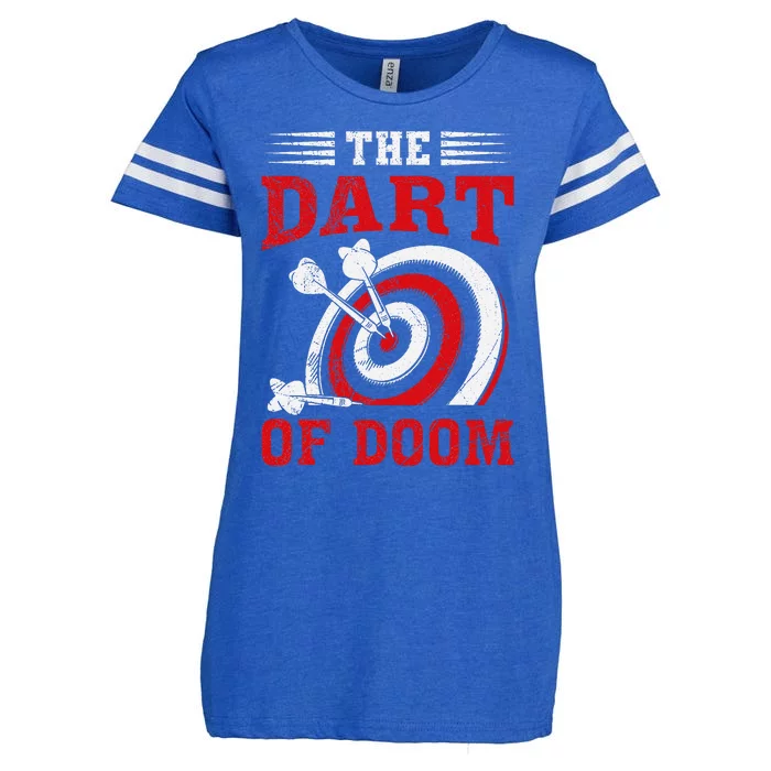 Darts Player Dart Of The Doom Funny Darts Lovers Enza Ladies Jersey Football T-Shirt