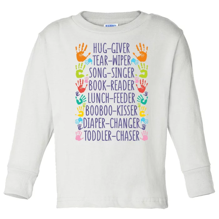 Daycare Provider Daycare Teacher childcare provider Toddler Long Sleeve Shirt