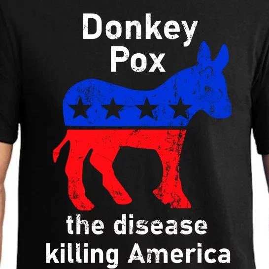 Donkey Pox Donkey Political Funny Satire Pajama Set