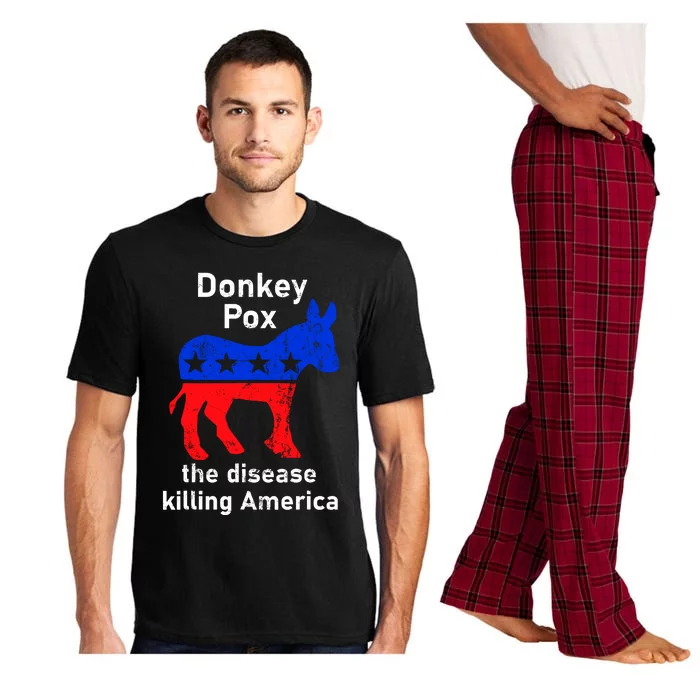 Donkey Pox Donkey Political Funny Satire Pajama Set