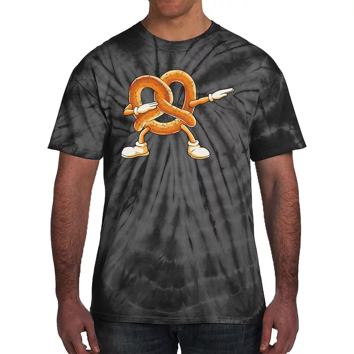 Dabbing Pretzel Dab Pretzel Dancing Pretzel Birthday Party Tie-Dye T-Shirt