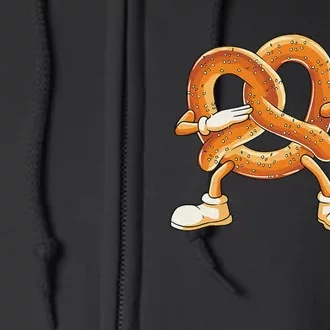 Dabbing Pretzel Dab Pretzel Dancing Pretzel Birthday Party Full Zip Hoodie