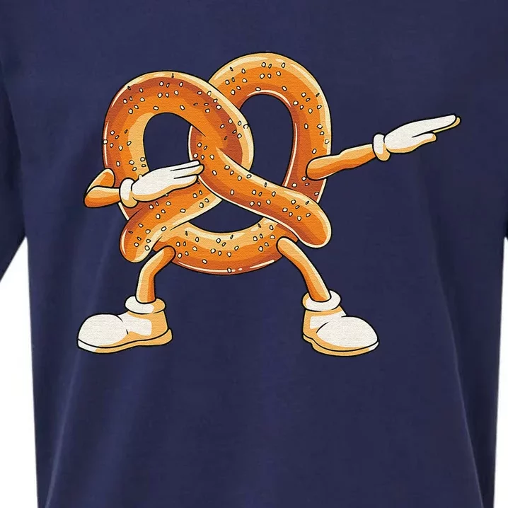 Dabbing Pretzel Dab Pretzel Dancing Pretzel Birthday Party Sueded Cloud Jersey T-Shirt