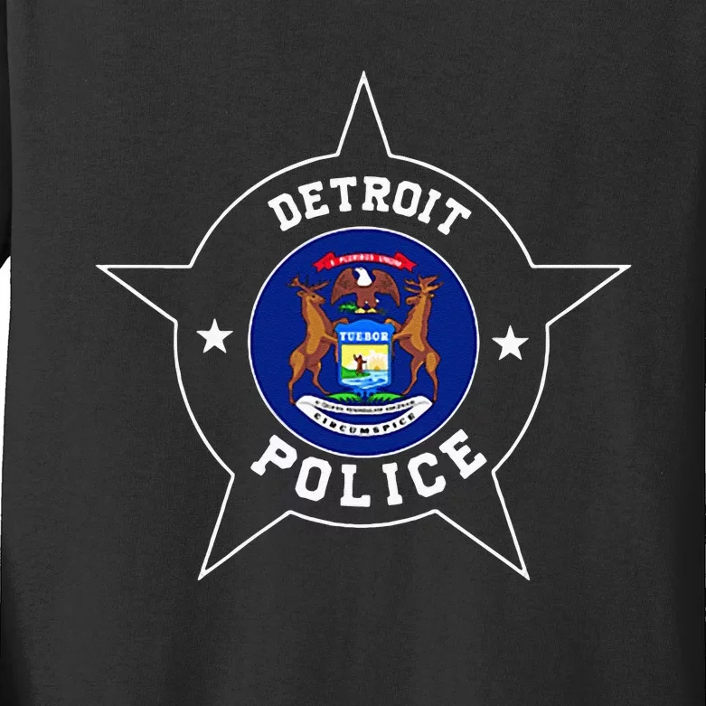 Detroit Police DPD Kids Long Sleeve Shirt