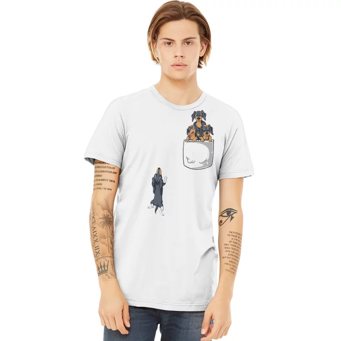 Dachshund Pocket Premium T-Shirt