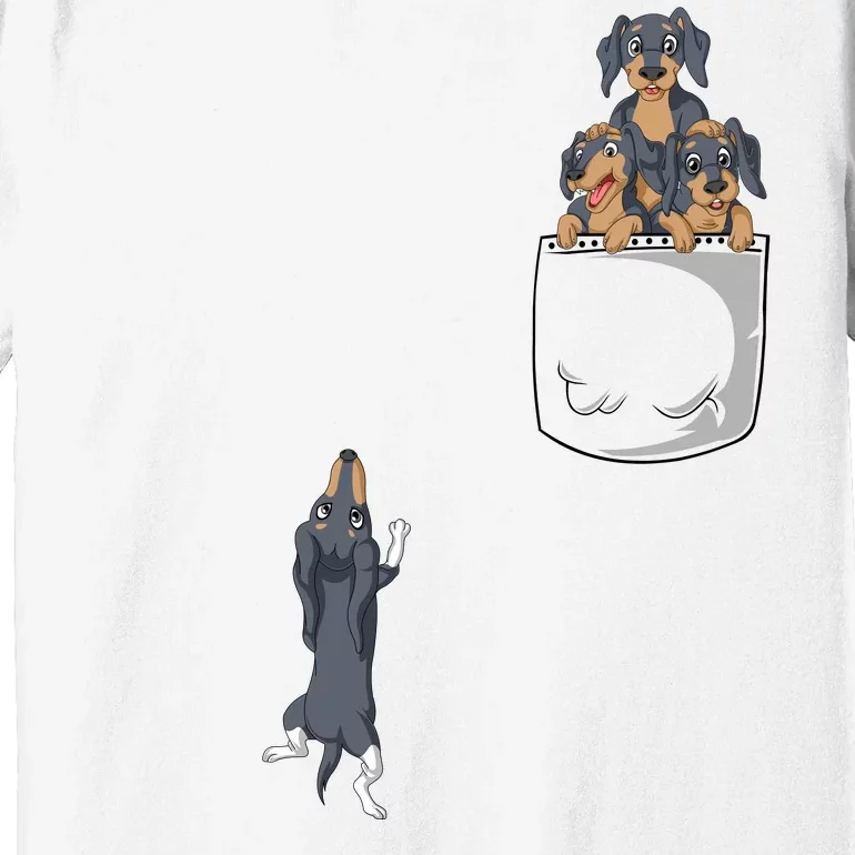 Dachshund Pocket Premium T-Shirt