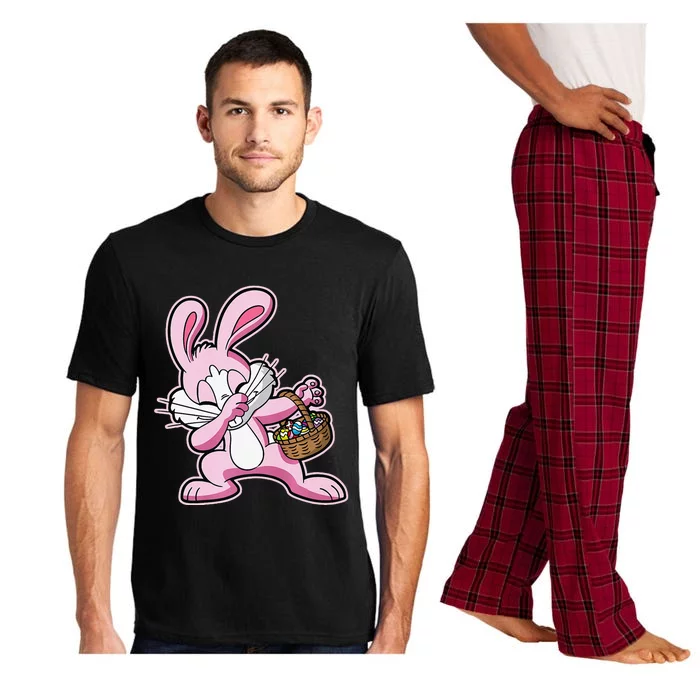 Dabbing Pink Easter Bunny Womensy Premium Pajama Set