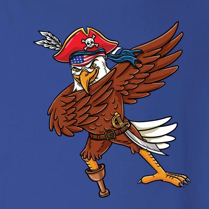 Dabbing Patriotic Eagle Pirate Halloween Cool Gift Toddler Long Sleeve Shirt