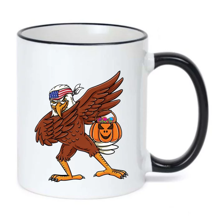 Dabbing Patriotic Eagle Halloween Funny Gift Black Color Changing Mug