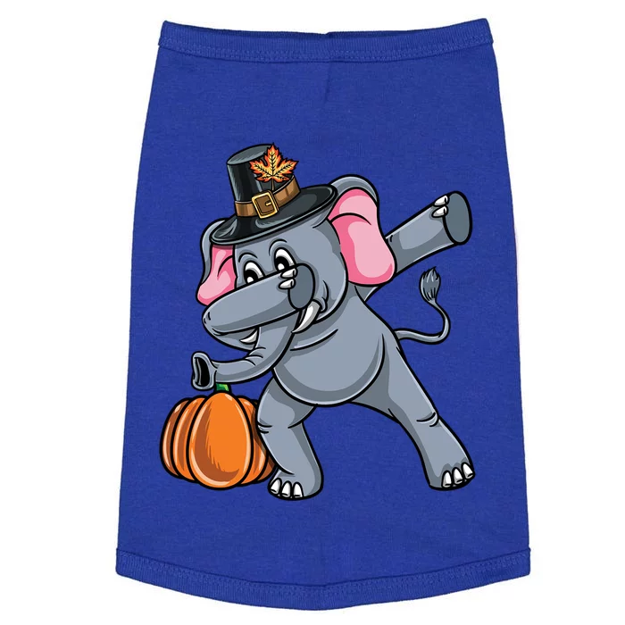 Dabbing Pilgrim Elephant Thanksgiving Gift Doggie Tank