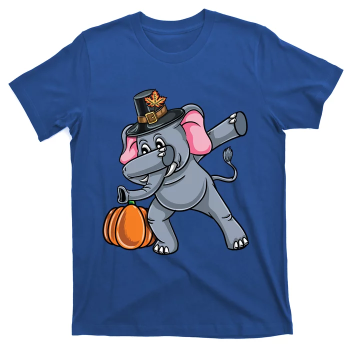 Dabbing Pilgrim Elephant Thanksgiving Gift T-Shirt