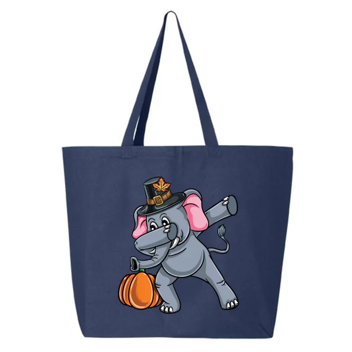 Dabbing Pilgrim Elephant Thanksgiving Gift 25L Jumbo Tote