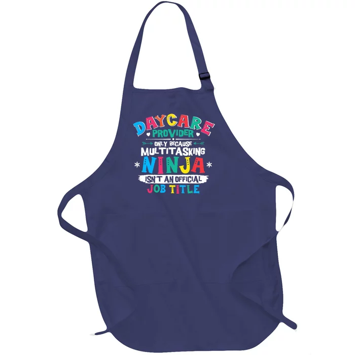 Daycare Provider Funny Ninja Teacher Appreciation Wo Full-Length Apron With Pocket